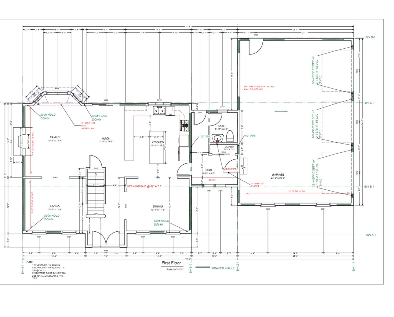 Architectural blueprint