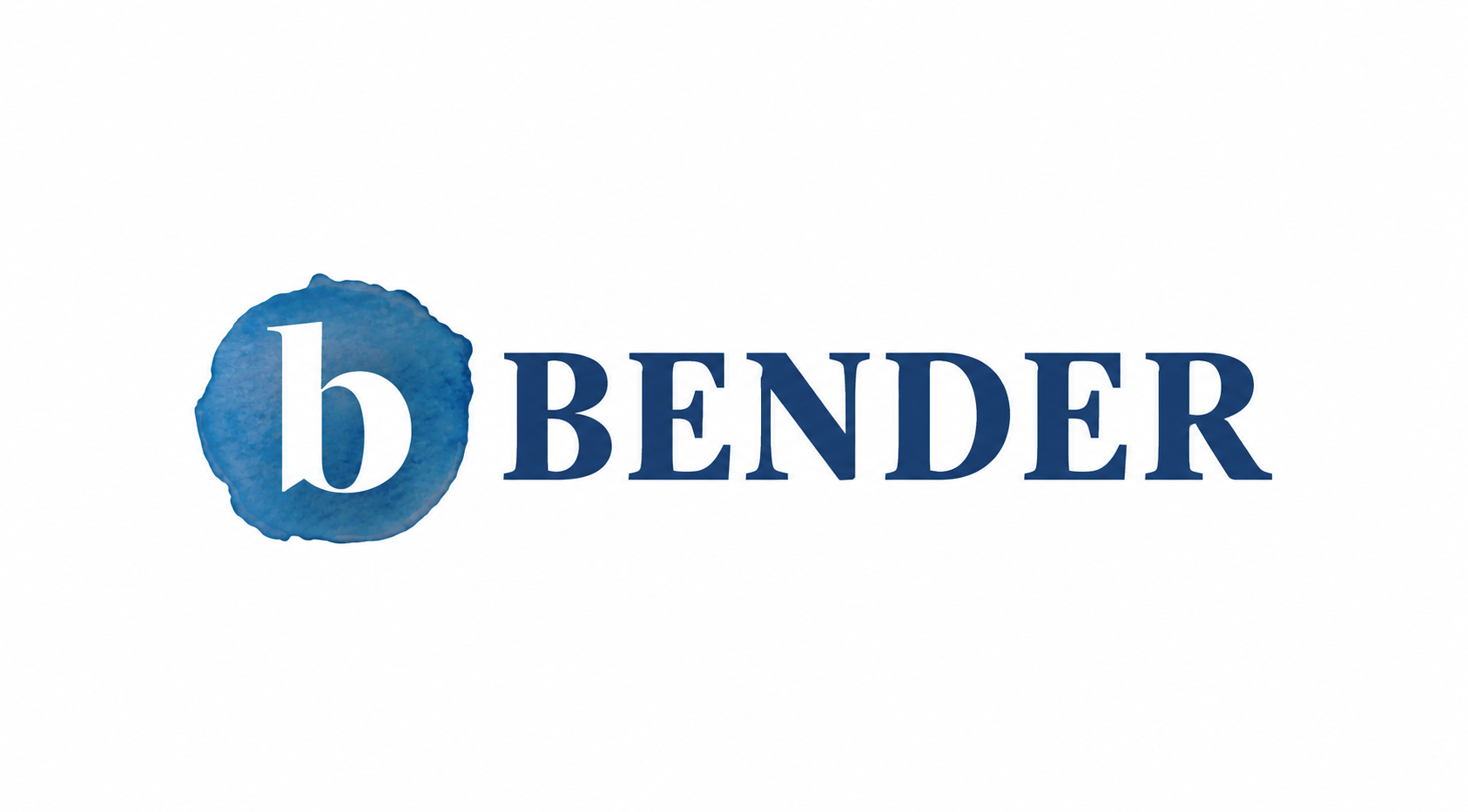 Bender Blue Watercolor Logo